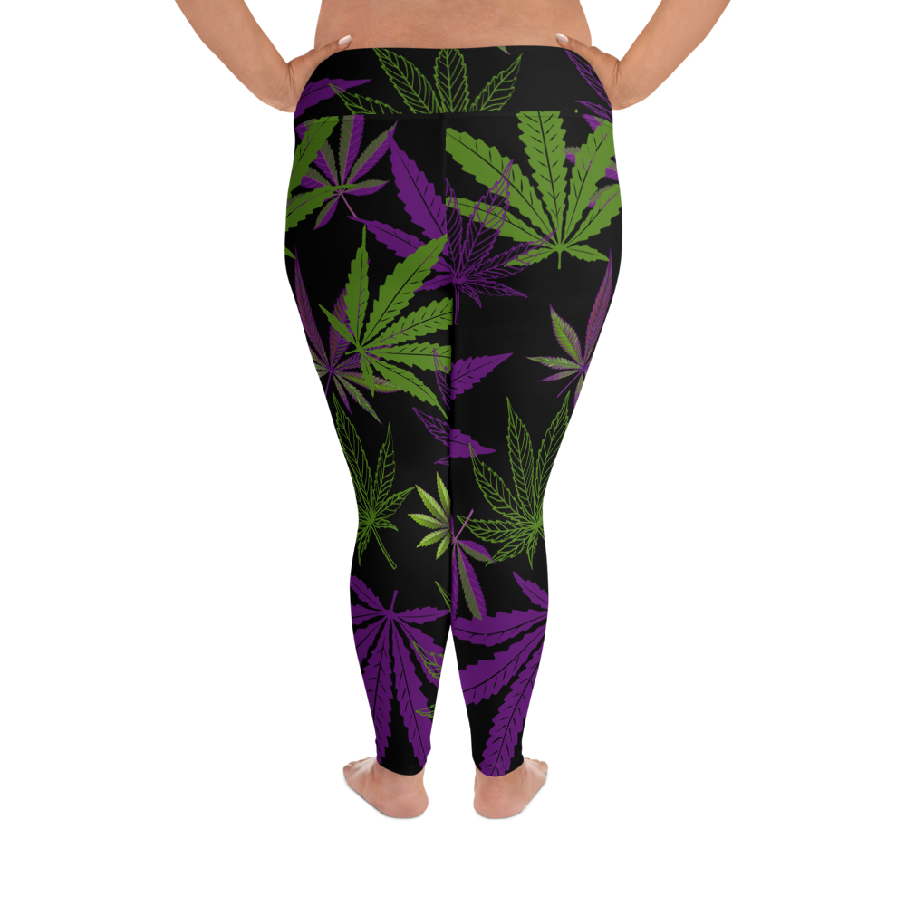 Tropical Kush Plus Size Yoga Pants