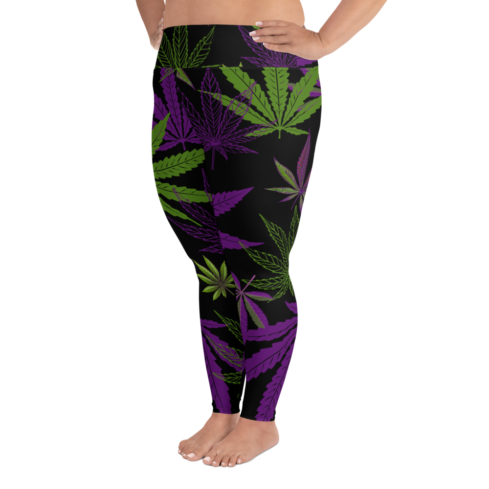 Tropical Kush Plus Size Yoga Pants