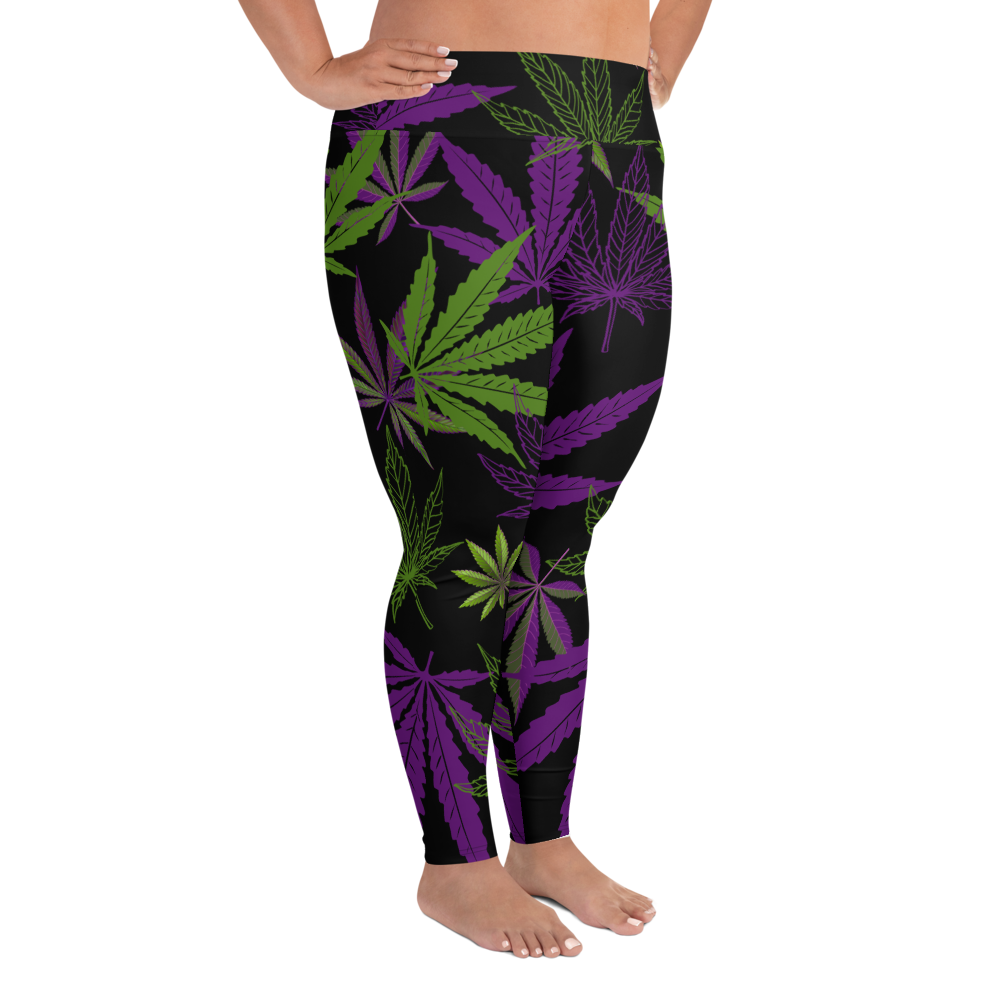 Tropical Kush Plus Size Yoga Pants