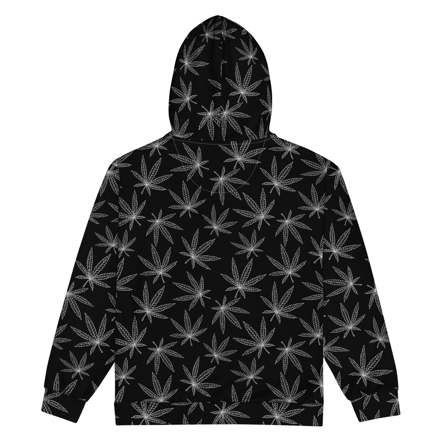 "Leafy Dreams" Zip-Up Cannabis Grower Hoodie (B/W)