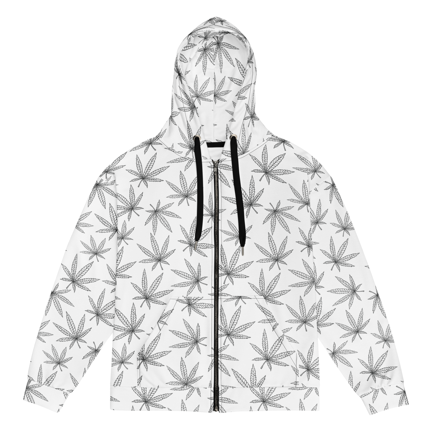 "Leafy Dreams" Zip-Up Cannabis Grower Hoodie